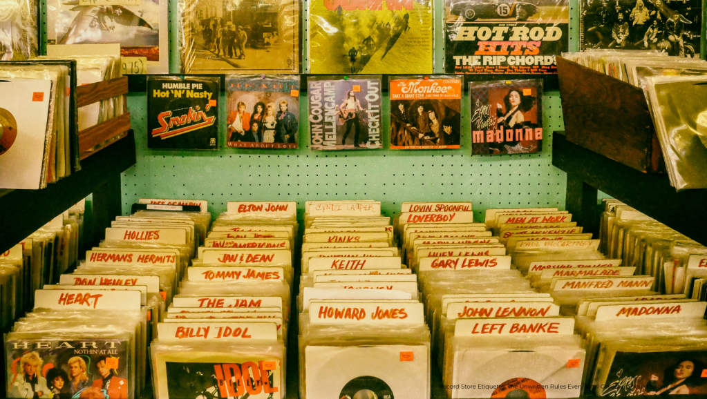 Image of a well stocked record store